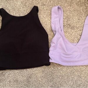 lululemon athletica Black and Lavender Tops